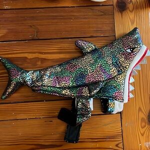 Thrills and chills, pet - extra small shark holographic costume